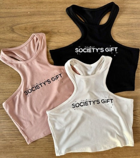 SG Logo Ribbed Crop Top